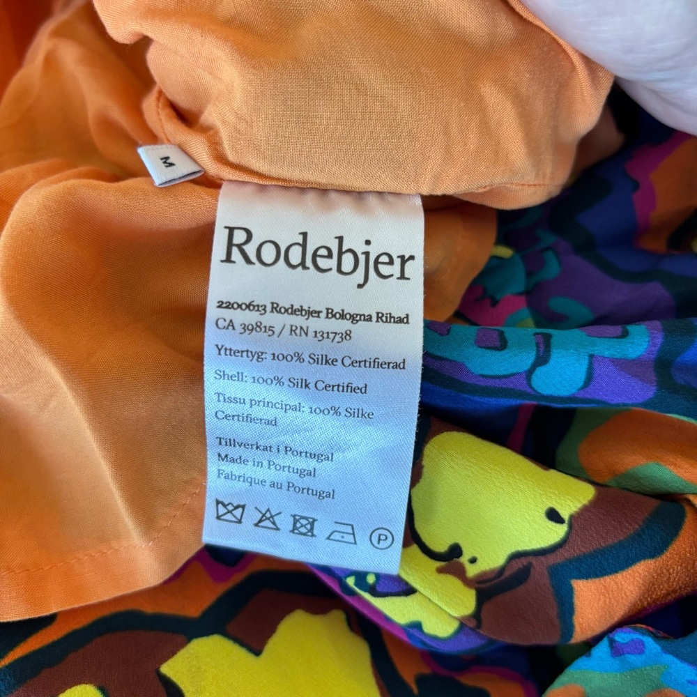 Rodebjer Rihad Silk Colorful Strapless Mini Dress M - Picture 13 of 13